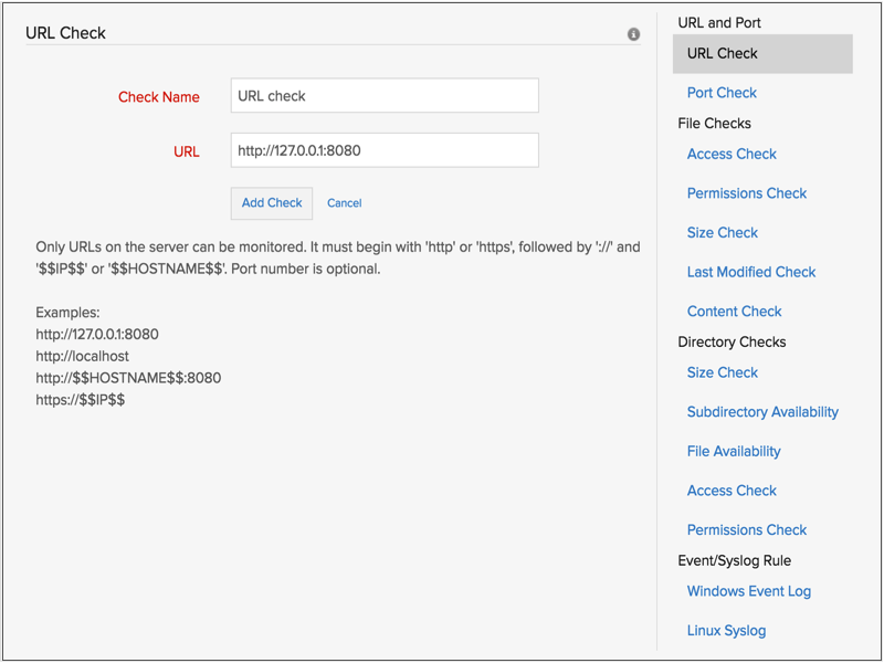 URL检查 URL检查配置