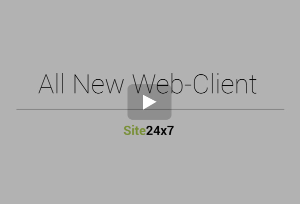 Site24x7 New Web Client