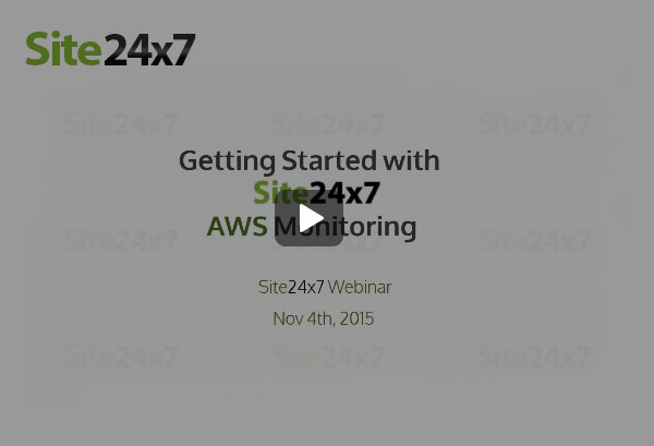 AWS Monitoring with Site24x7 