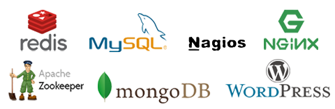 Nagios的，MySQL和Redis的，Nginx的，MongoDB的，动物园管理员
