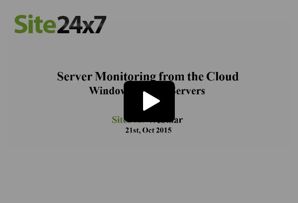 Server Monitoring from the Cloud 